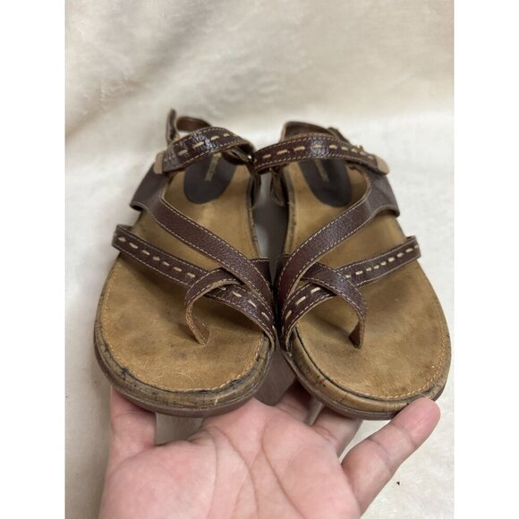 NATURALIZER Brown Leather Strappy Sandals Lot Of 2 Comfort Summer Size 10 READ - Picture 15 of 16
